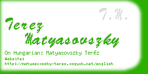 terez matyasovszky business card