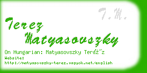 terez matyasovszky business card